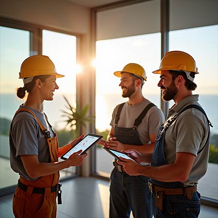 Artisan trouvant des chantiers